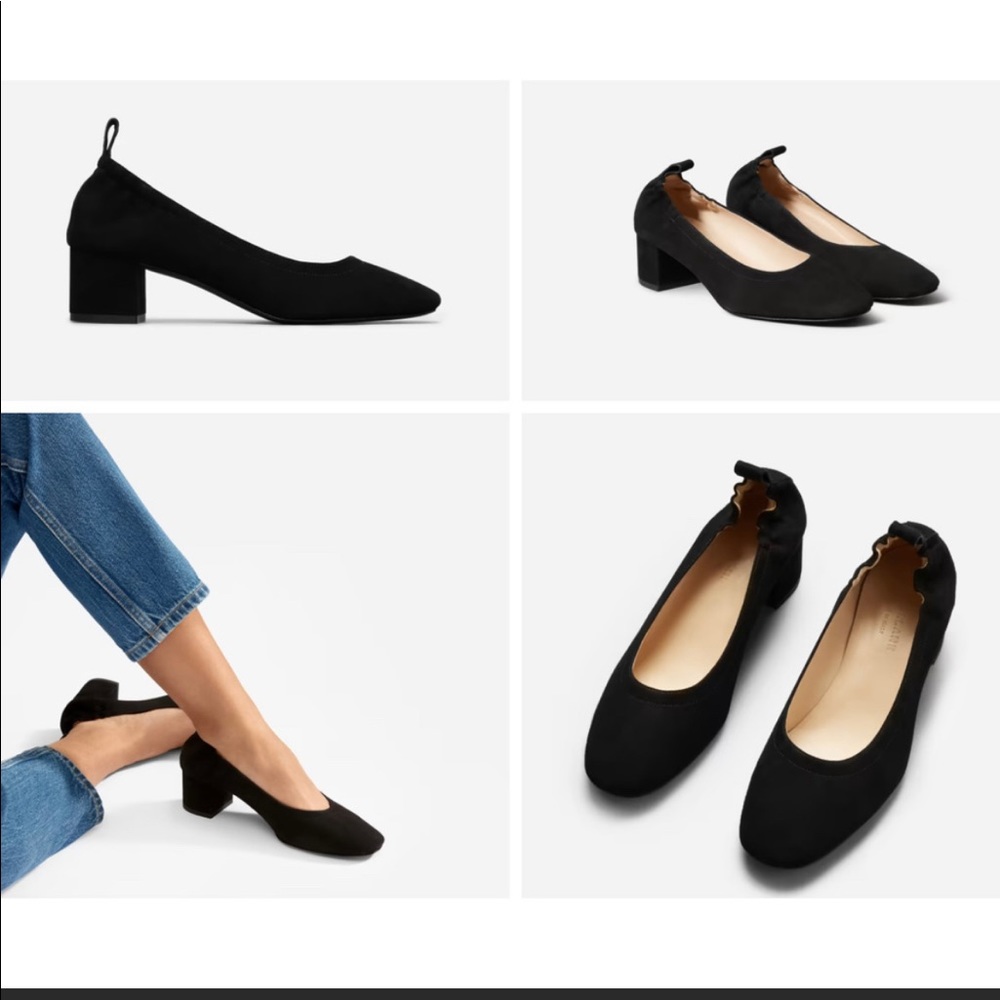 EVERLANE saude black chunky heel